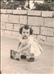 Miriam Revach at the terrace of the family residence