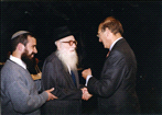 Avraham Ben Harush receiving the Jerusalem notable person award