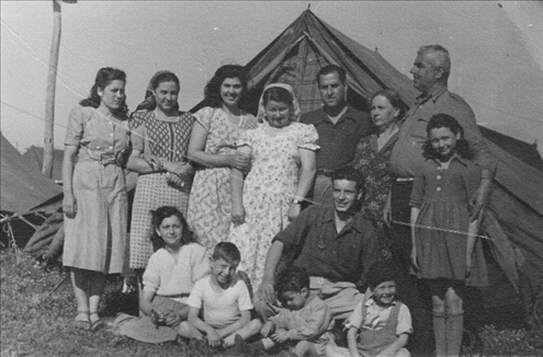  Moshe Revach's family, in a transit camp in Beer Yaakov, 1949