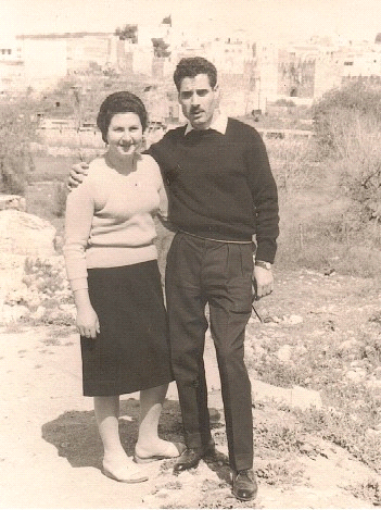 Mordechai and Rina Revach In the Jerusalem seam line, 1960