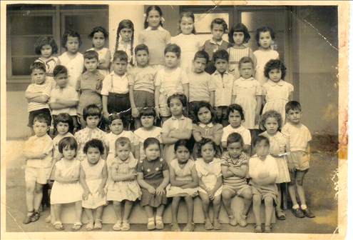 Nicole and Celine Liani in kindergarten