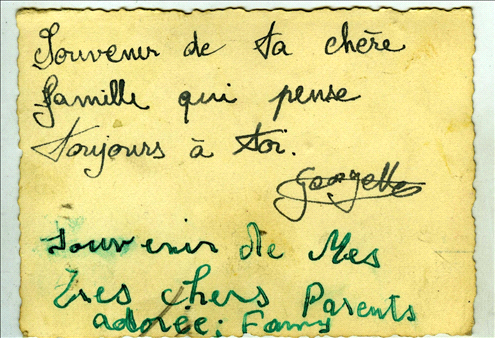 A postcard from Georgette to her family