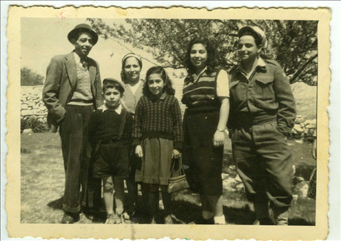 Georgette with her parents, sister and brothers